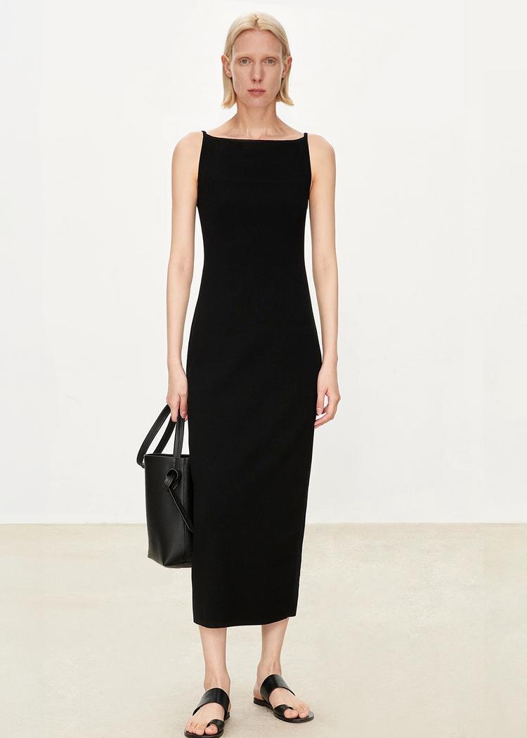 Backless Knitted Midi Dress