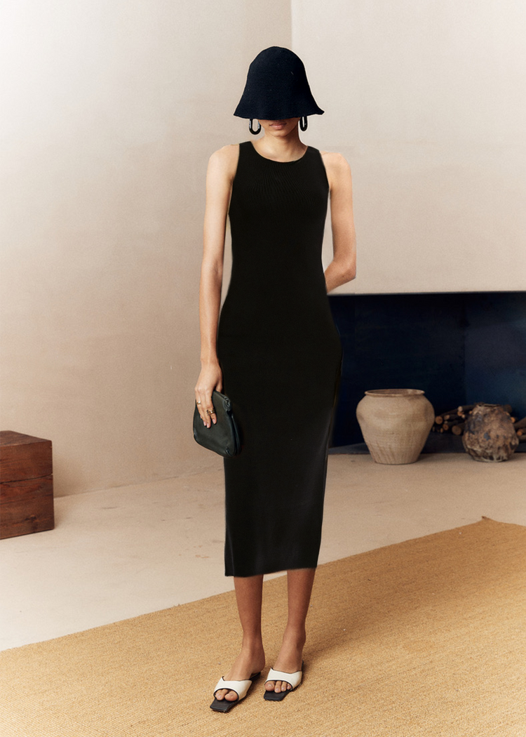Sleeveless Tube Midi Dress