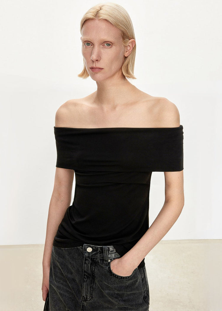 Off-the-Shoulder Short Sleeve Top