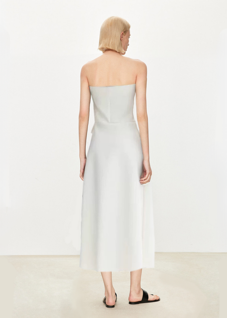 Ruffled A-line Midi Dress