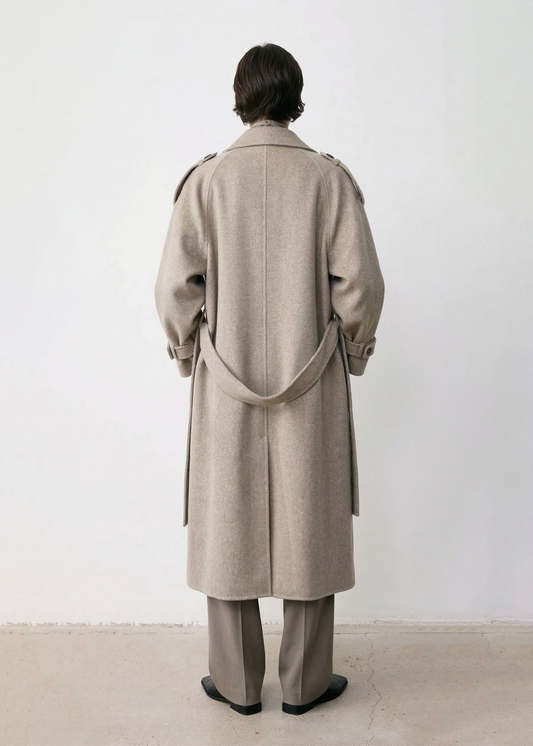 Wool Cashmere Double-Breasted Trench Coat