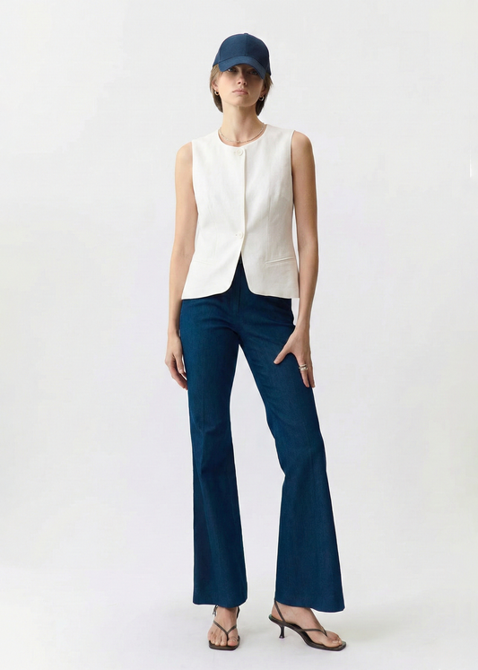 Handmade Linen Cotton Tailored Vest