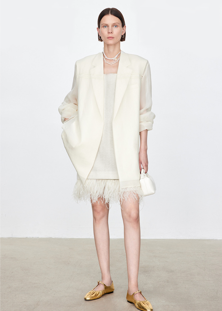 The Classic Tweed Dress with Fringe