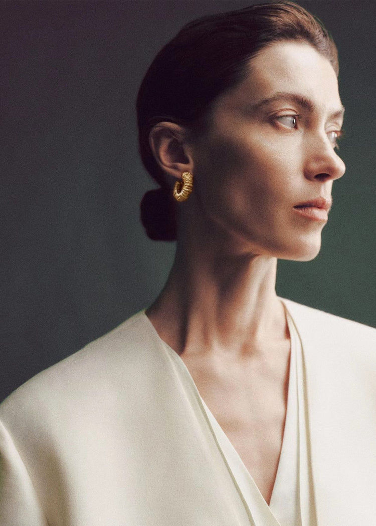 Texture Hoop Earrings