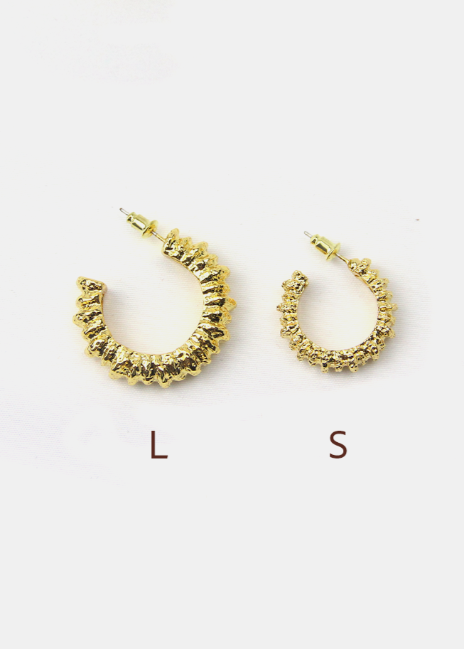 Texture Hoop Earrings