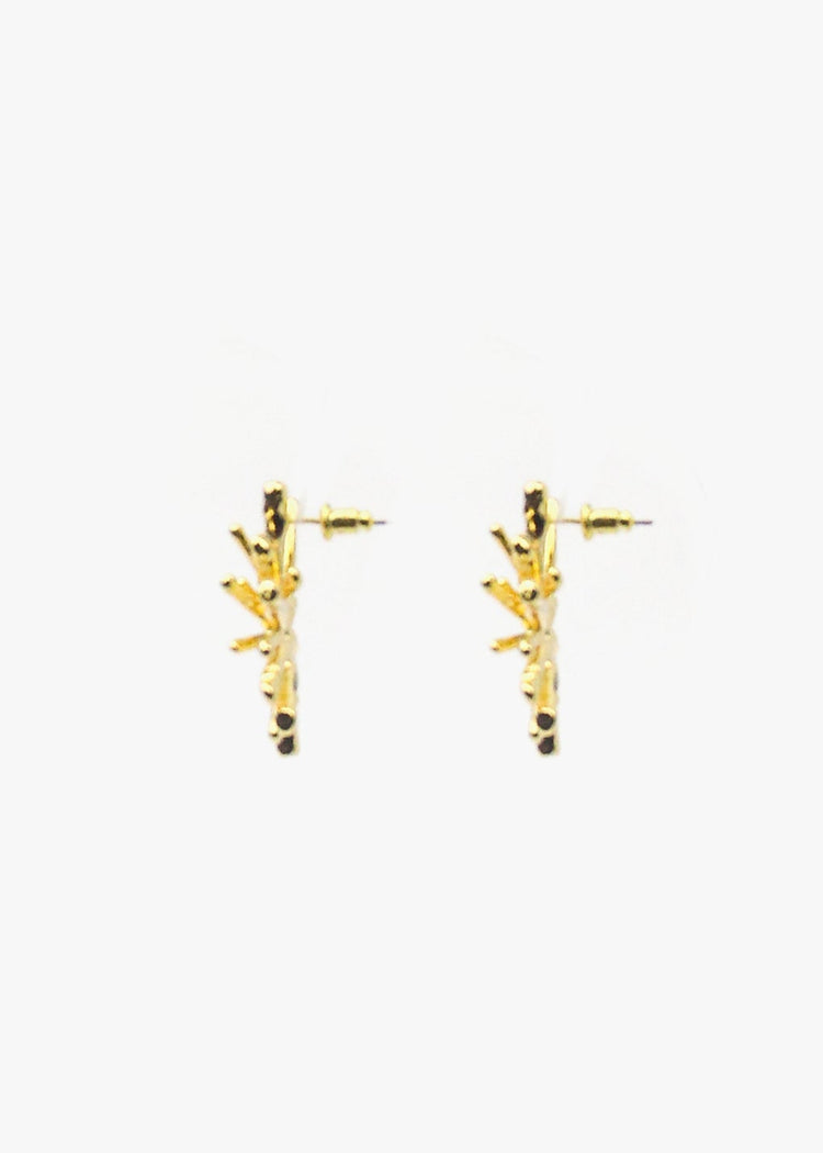 Firework Shape Textured Earrings