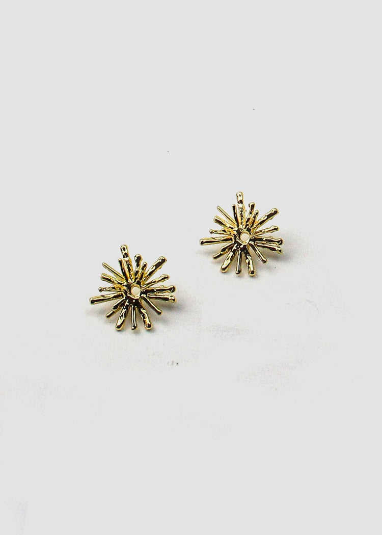 Firework Shape Textured Earrings