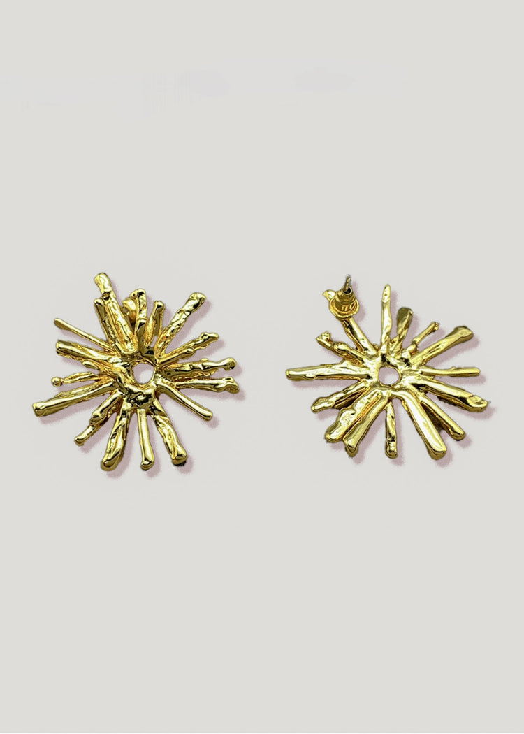 Firework Shape Textured Earrings