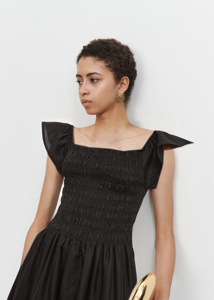 The Smoked Midi Dress - Black