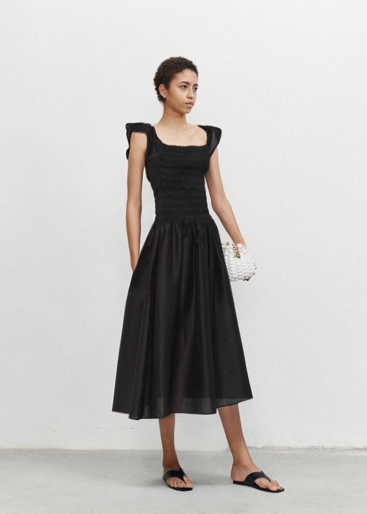 The Smoked Midi Dress - Black