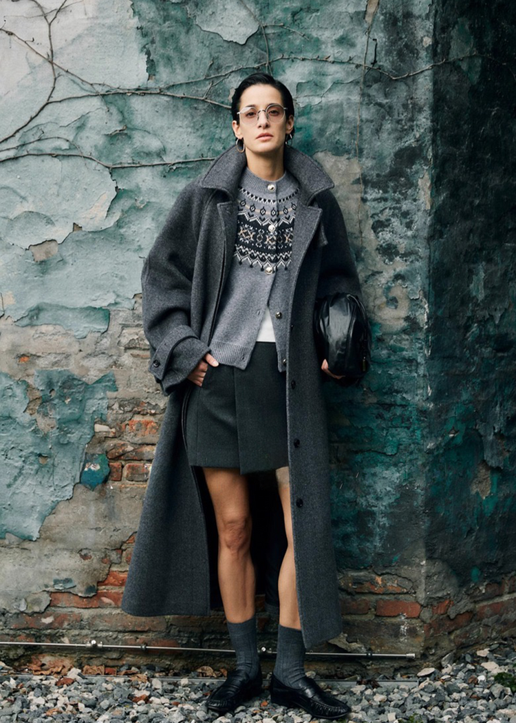 Jacquard Knit Cardigan