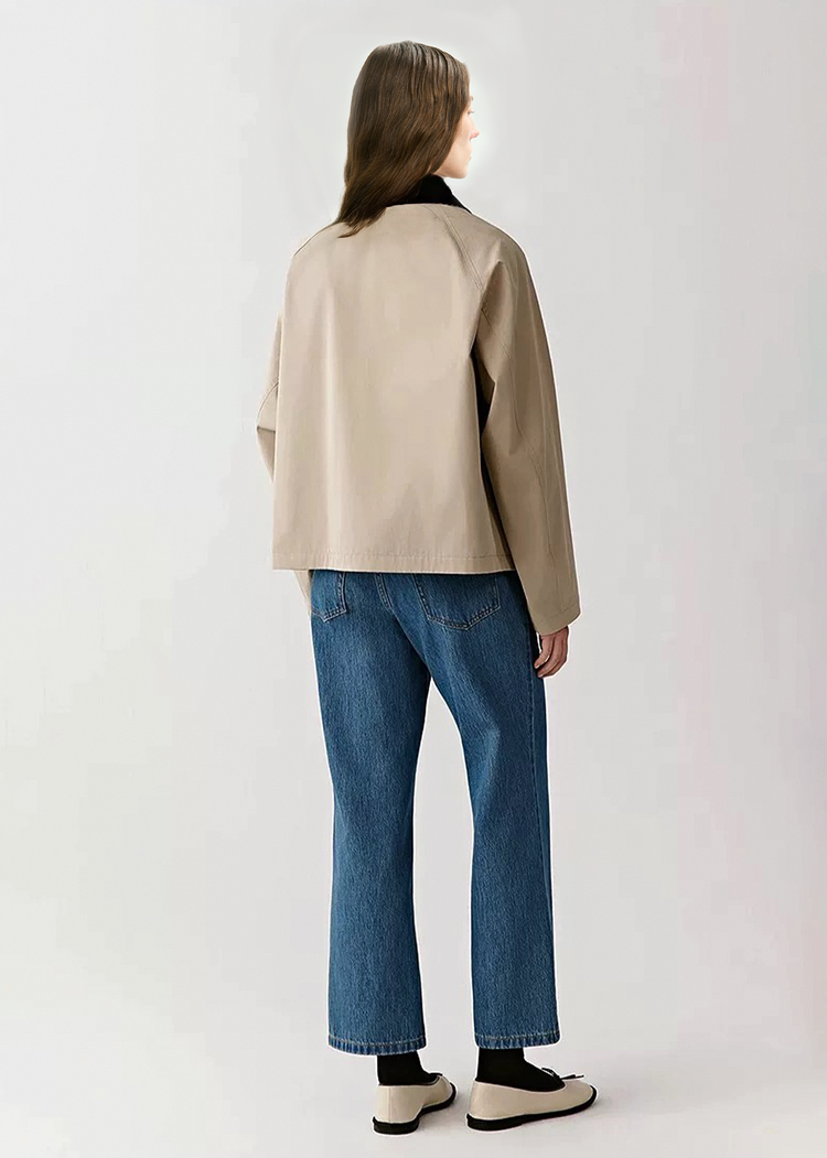 The Cropped Cotton-Twill Jacket