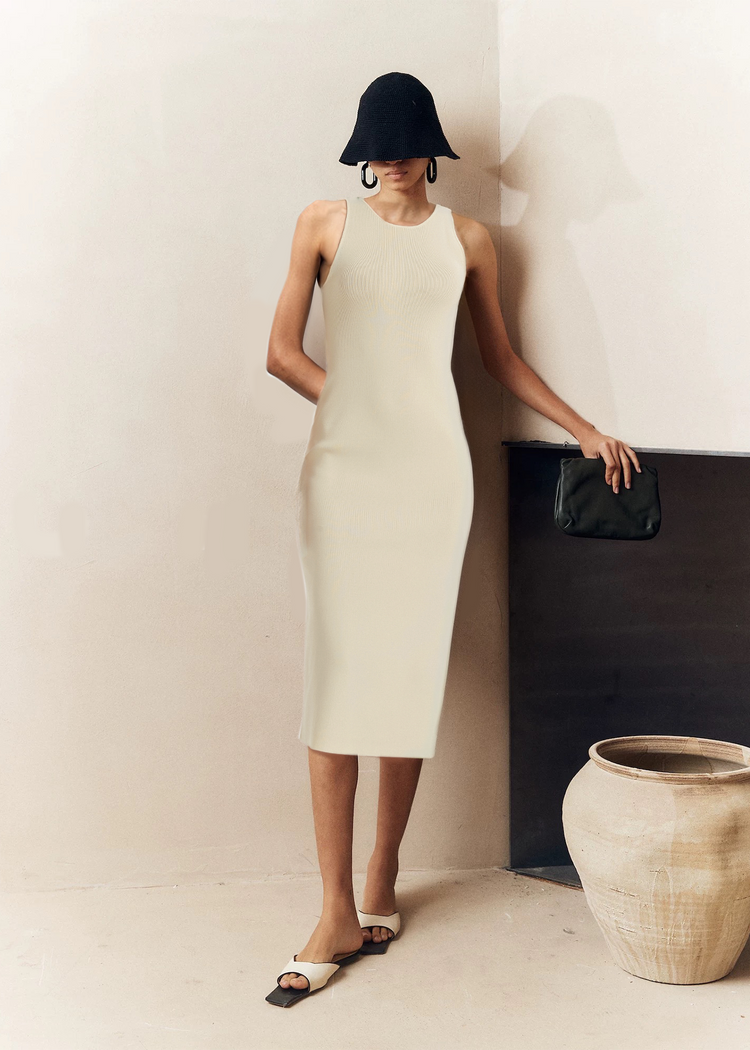 Sleeveless Tube Midi Dress