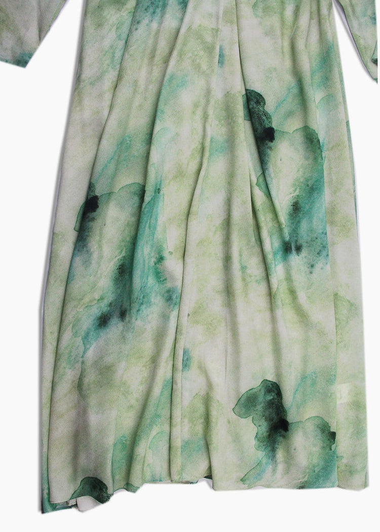 Watercolour Silk Midi Dress