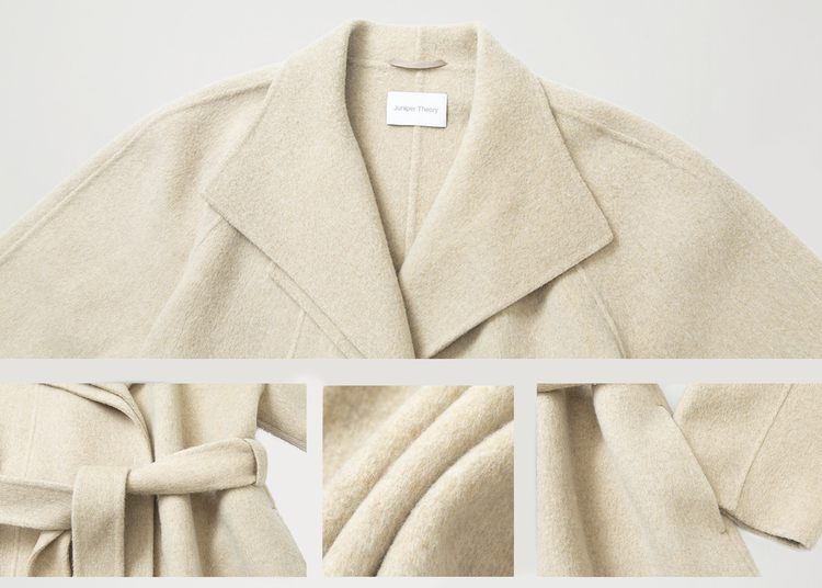 Belted Wool Cashmere Blend Coat