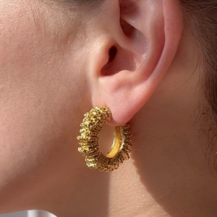 Texture Hoop Earrings