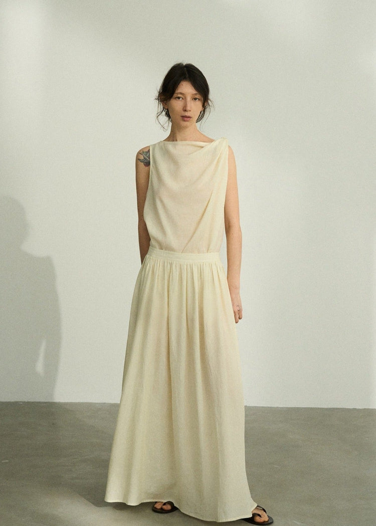 Lyocell Linen Blend Skirt