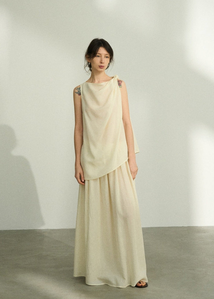 Lyocell Linen Blend Skirt