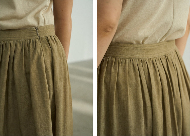 Lyocell Linen Blend Skirt