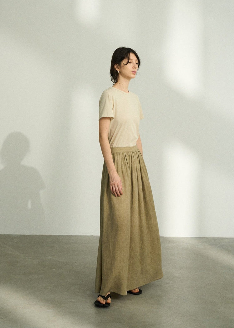 Lyocell Linen Blend Skirt
