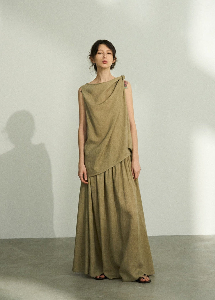 Lyocell Linen Blend Skirt
