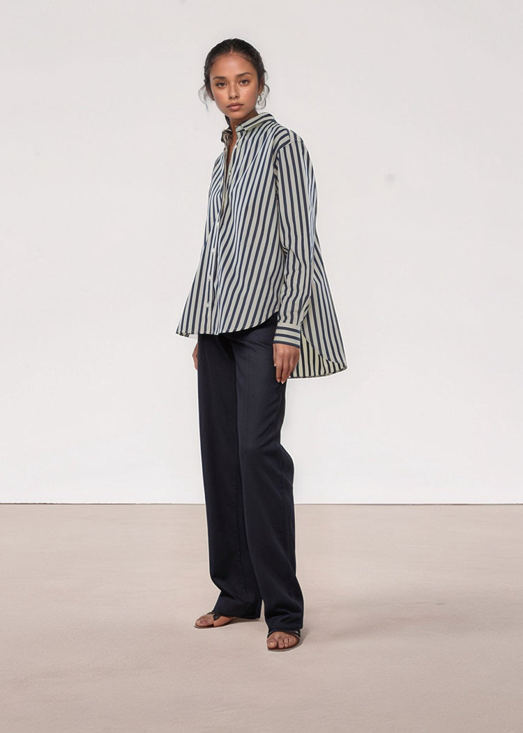 Navy Striped Shirt