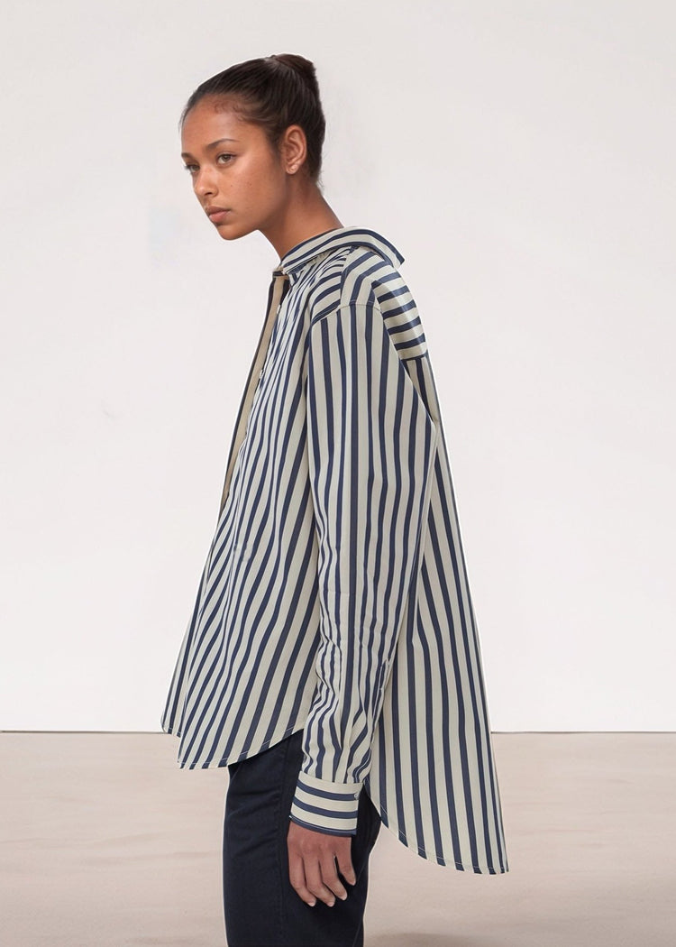 Navy Striped Shirt