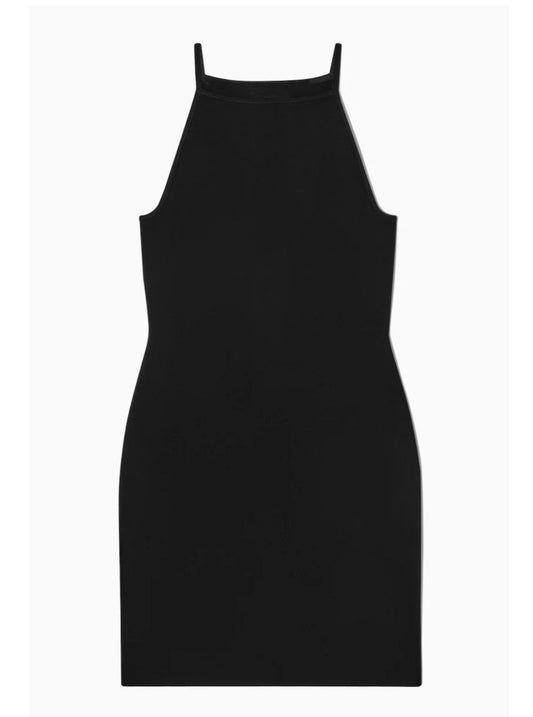 Knitted Black Mini Dress
