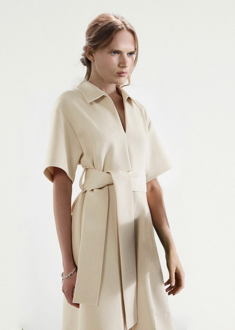 Open Collar Jumpsuit