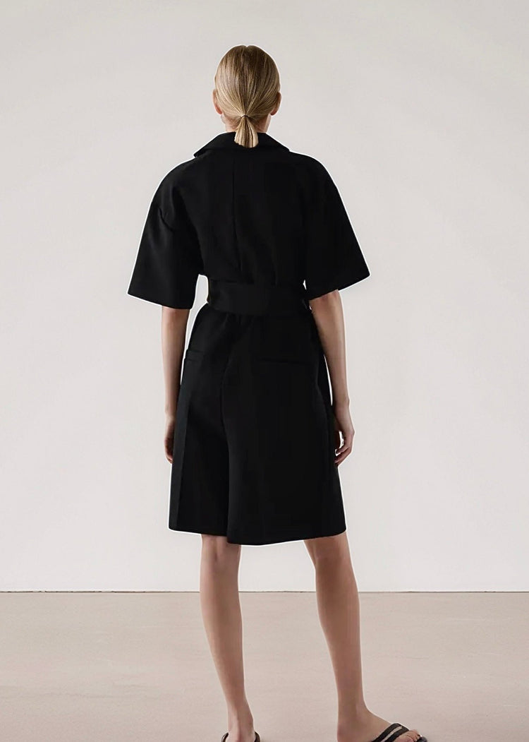 Open Collar Jumpsuit
