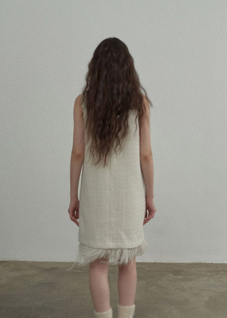 The Classic Tweed Dress with Fringe