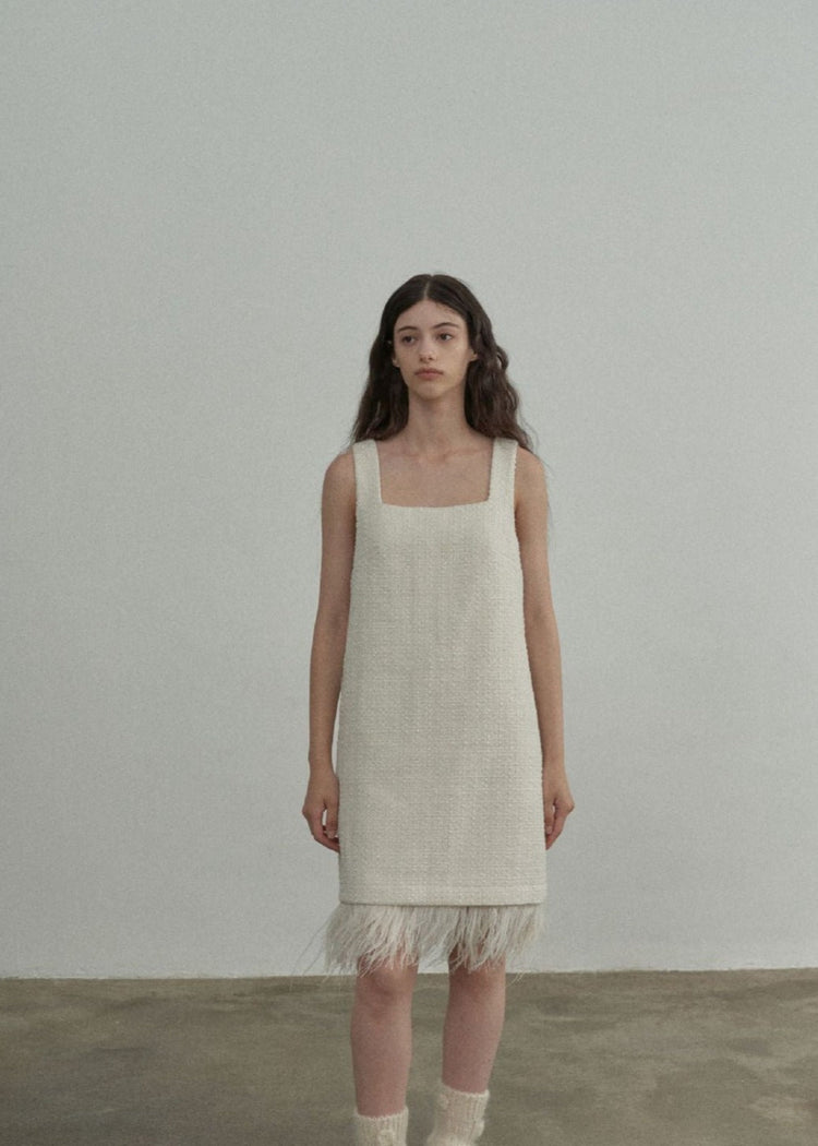The Classic Tweed Dress with Fringe