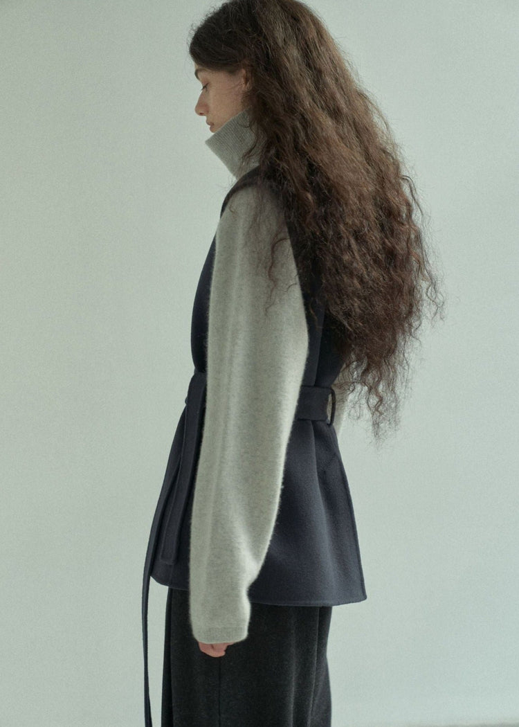 Wool Tunic in Navy