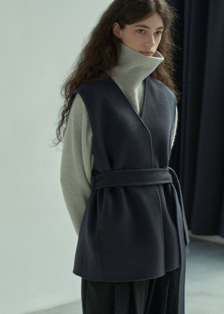 Wool Tunic in Navy
