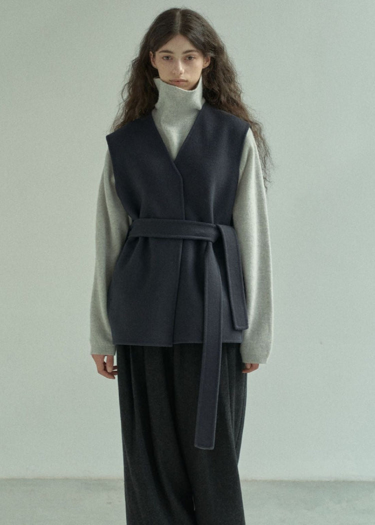 Wool Tunic in Navy