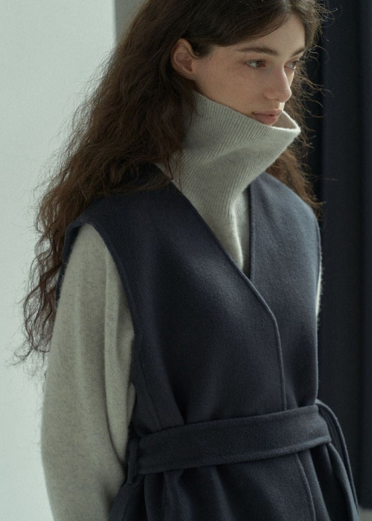Wool Tunic in Navy