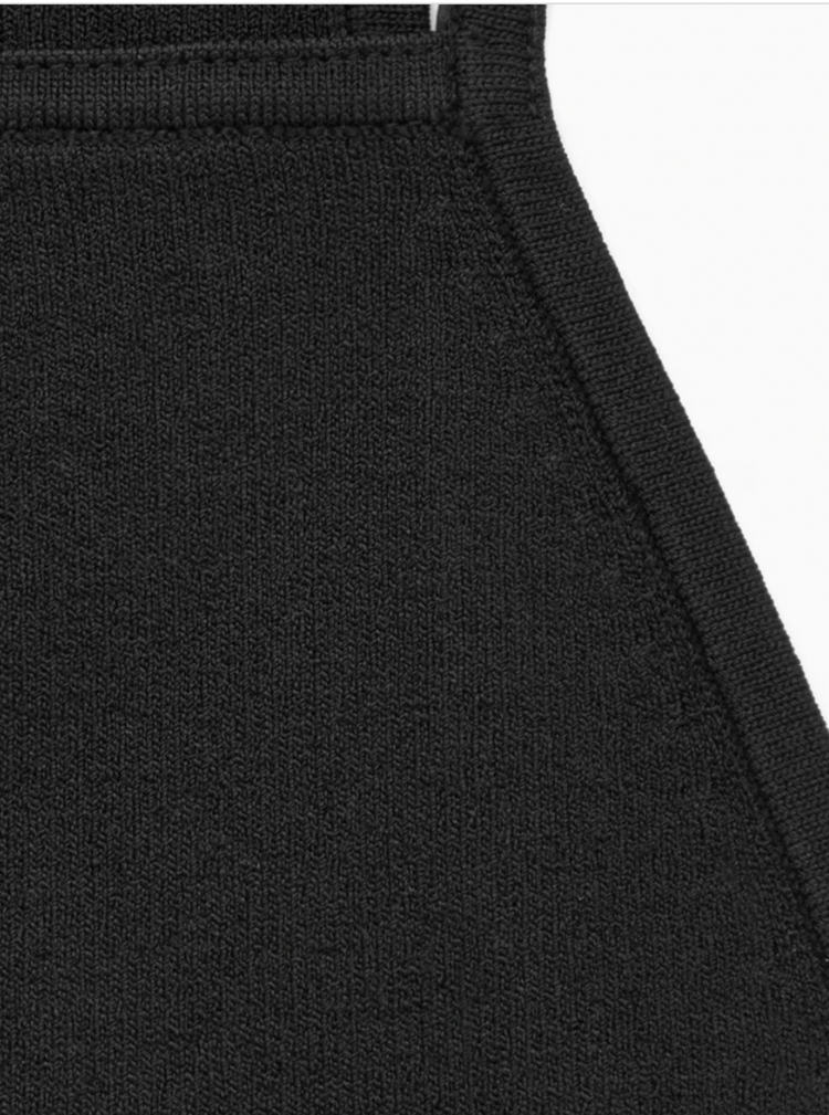 Knitted Black Mini Dress