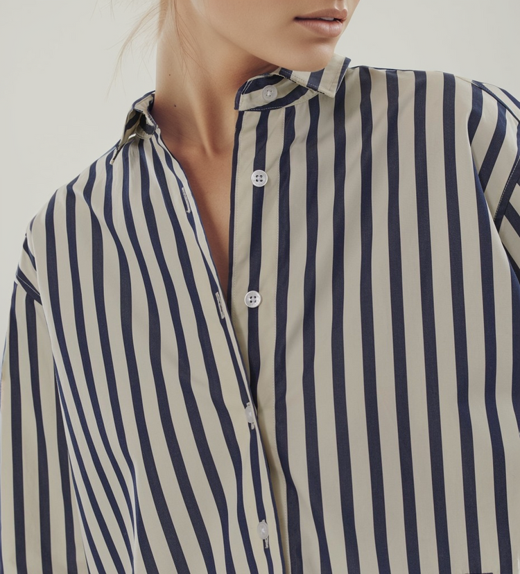 Navy Striped Shirt