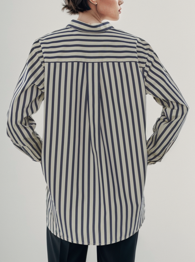 Navy Striped Shirt