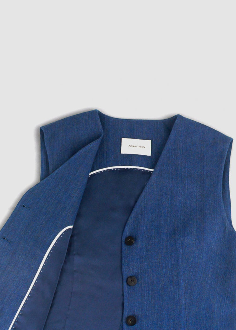 Handmade Flax Linen Waistcoat