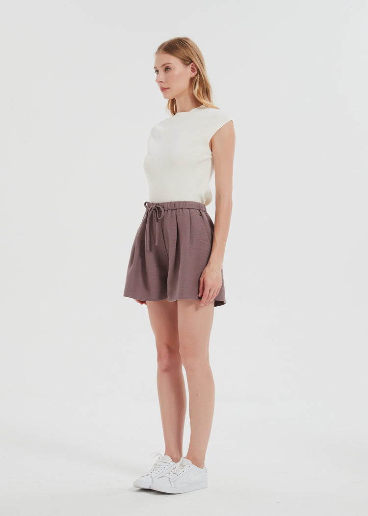 Handmade Hemp Shorts in Dusty Purple