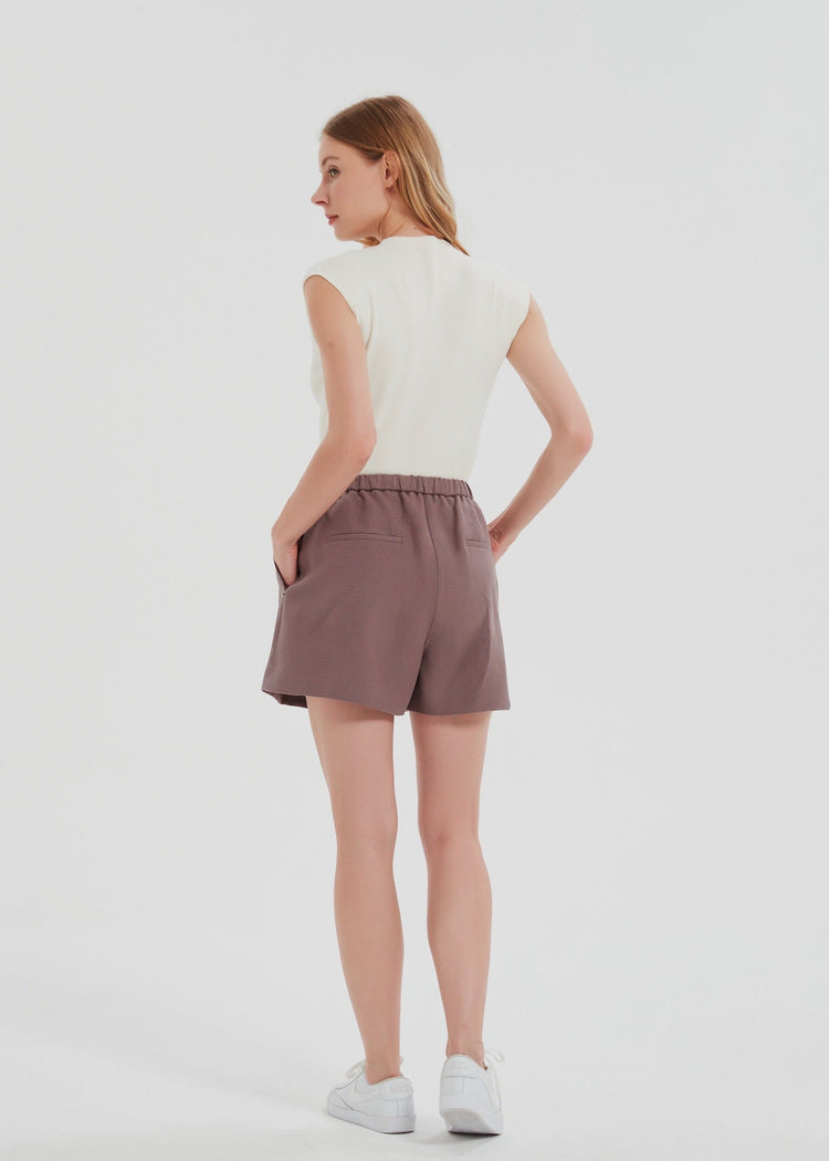 Handmade Hemp Shorts in Dusty Purple