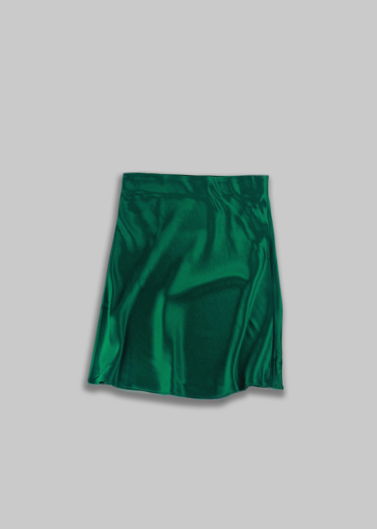 Acetate Mini Slip Skirt