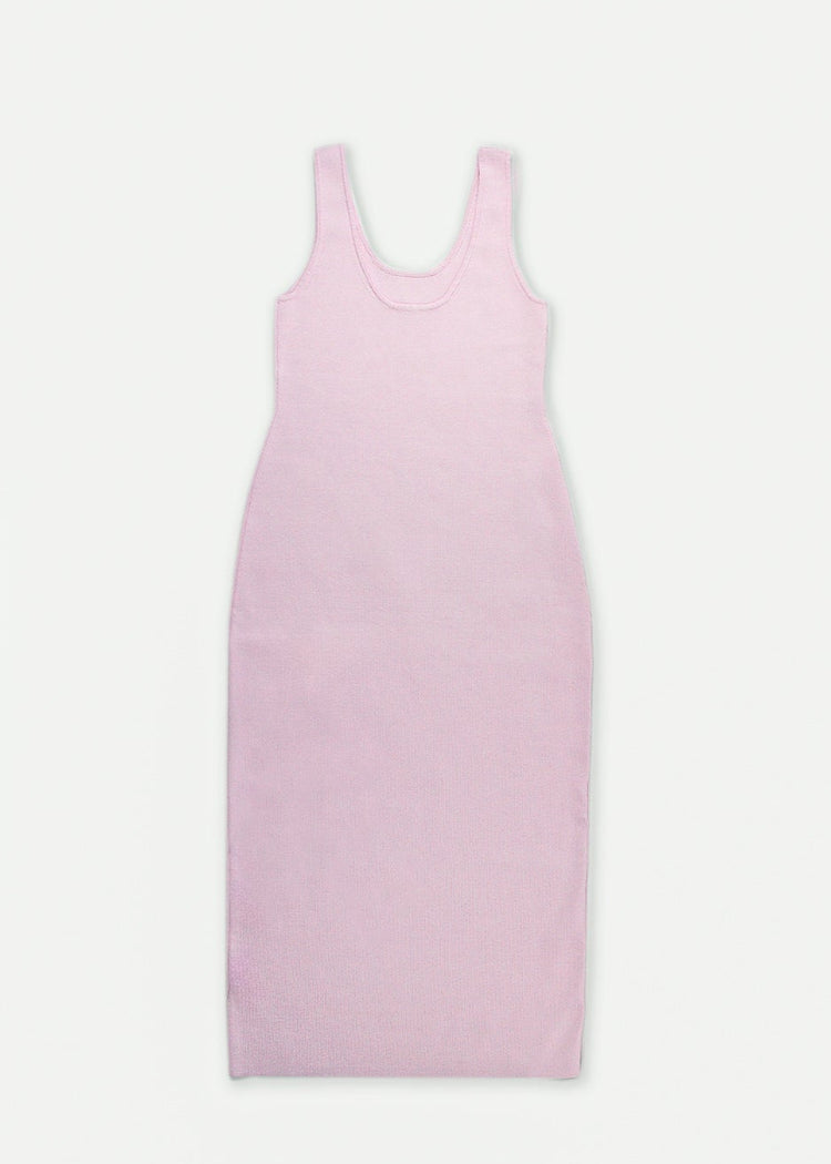 Knitted Midi Tube Dress in Lilac