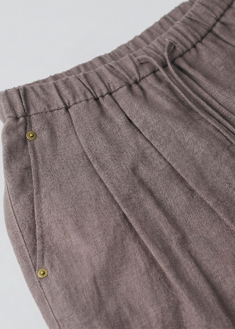 Handmade Hemp Shorts in Dusty Purple