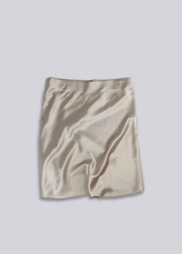 Acetate Mini Slip Skirt