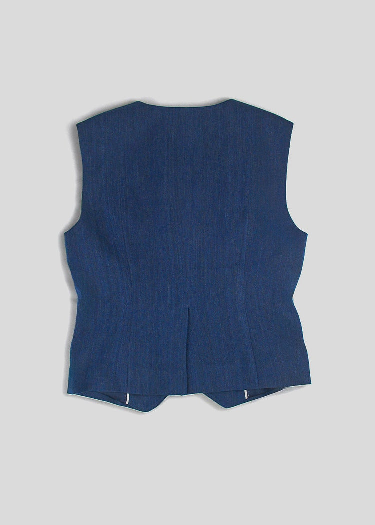 Handmade Flax Linen Waistcoat
