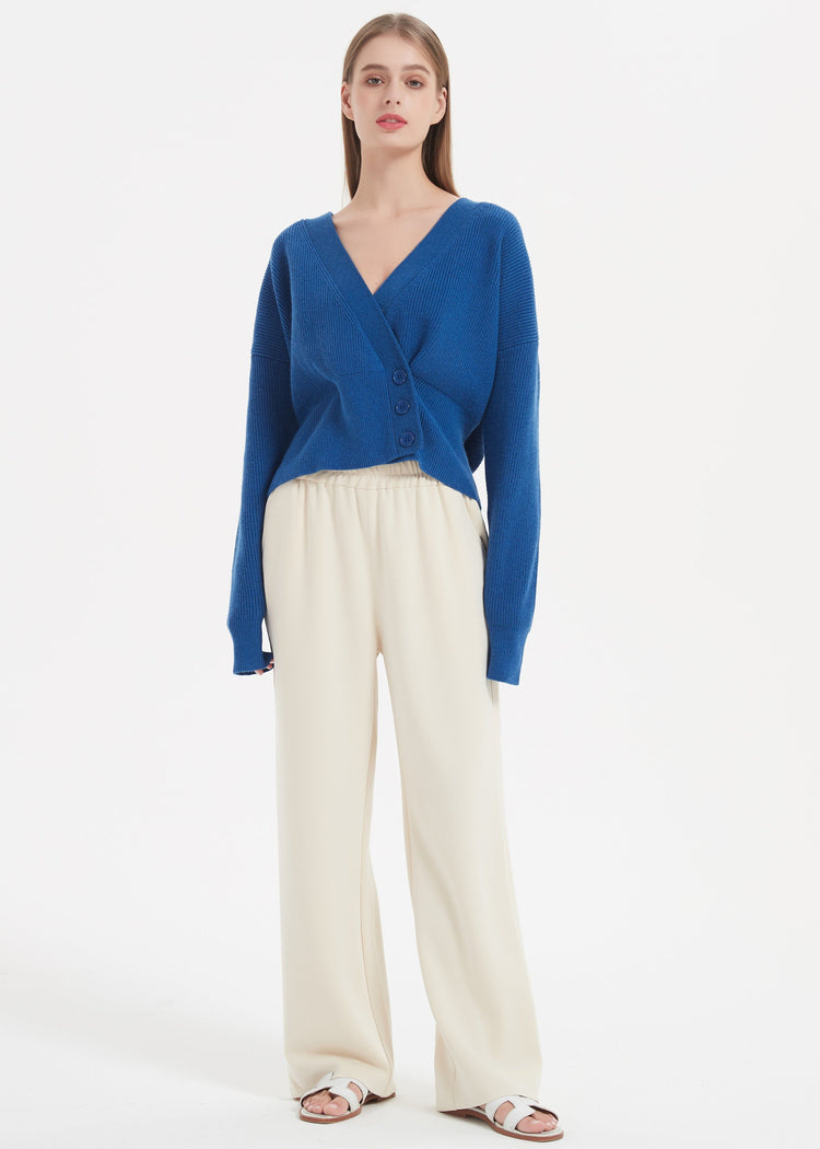 sapphire blue wrap cardigan