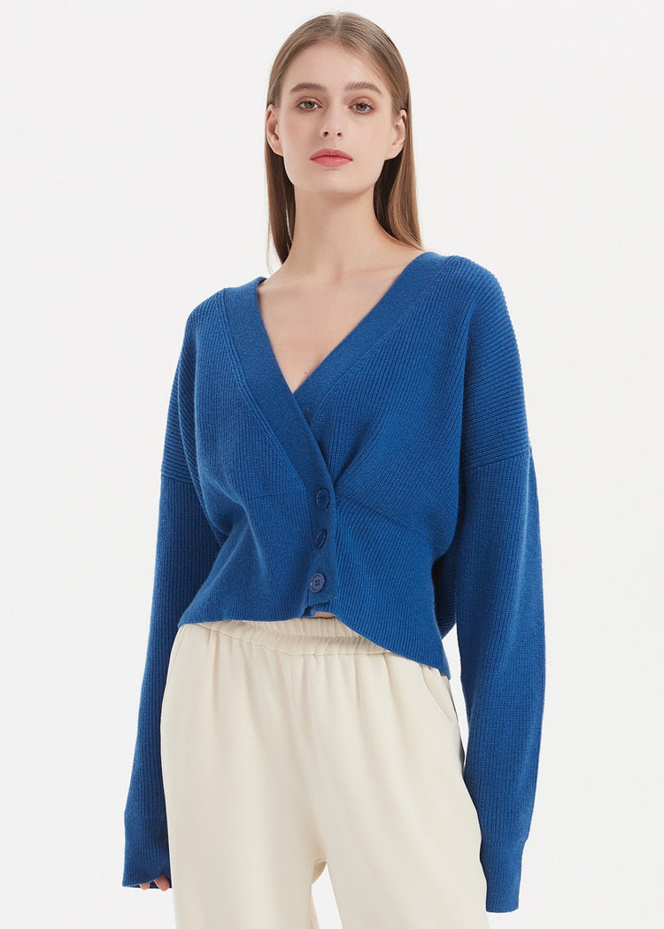 Wool Blend Wrap Cardigan
