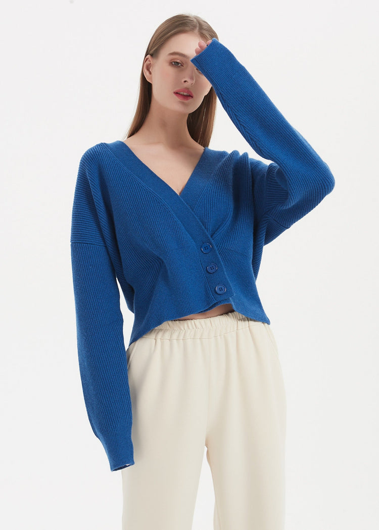 Wool Blend Wrap Cardigan